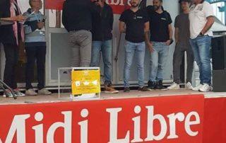 renaud chavarria arrivée second à la régate du salon nautique d'automne du cap d'agde Hérault Occitanie.